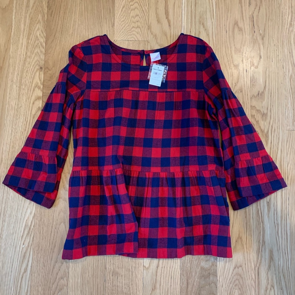 Hanna Andersson Women’s Flannel Bell-sleeved Shirt